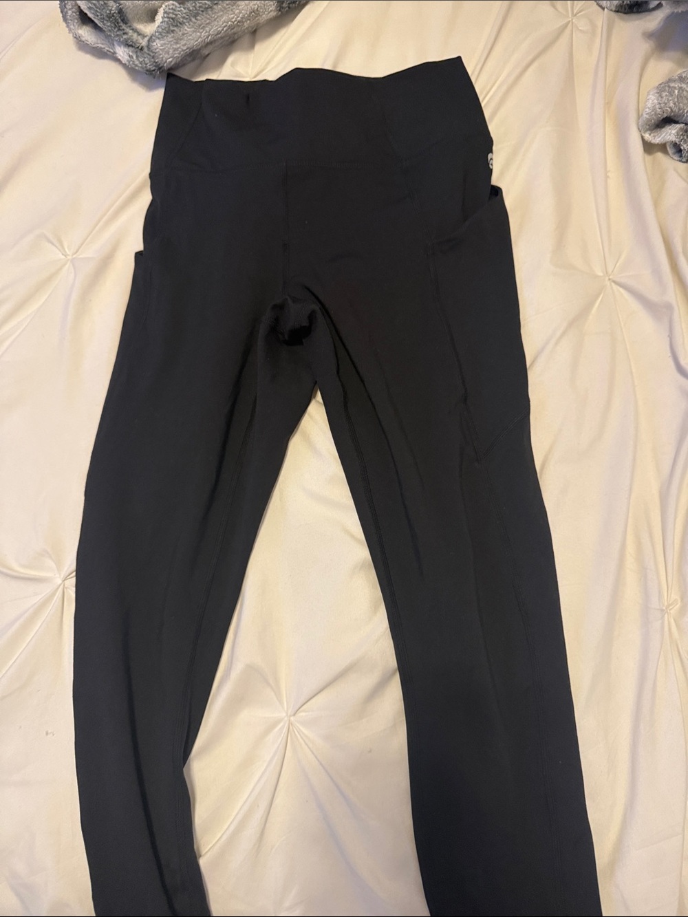 Fabletics Black High-Waist Leggings with Side Pockets